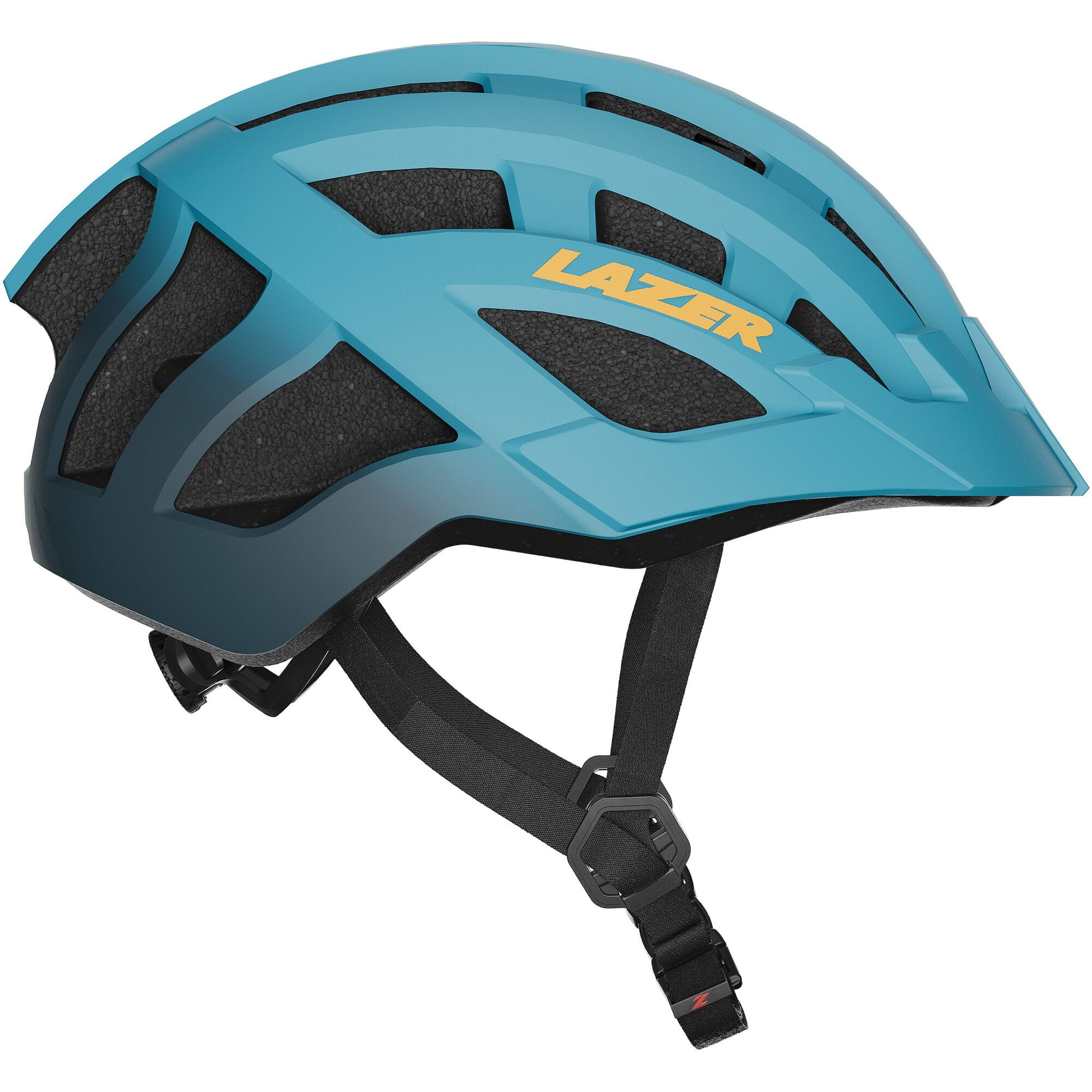 Lazer J2 Kids mountain bike helmet with TS+ retention system, ventilation, and colorful design for children.