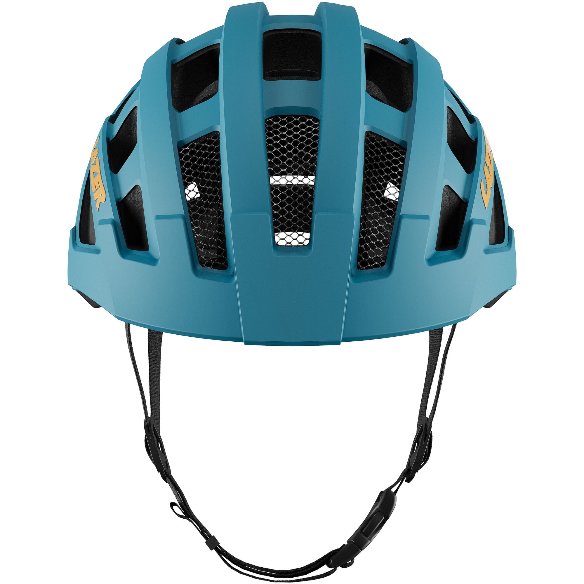 Lazer J2 Kids mountain bike helmet with ventilation and TS+ retention system, featuring bright colors and adjustable straps.