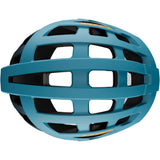 Lazer J2 kids mountain bike helmet with ventilation and TS+ retention system, shown in a natural outdoor setting.