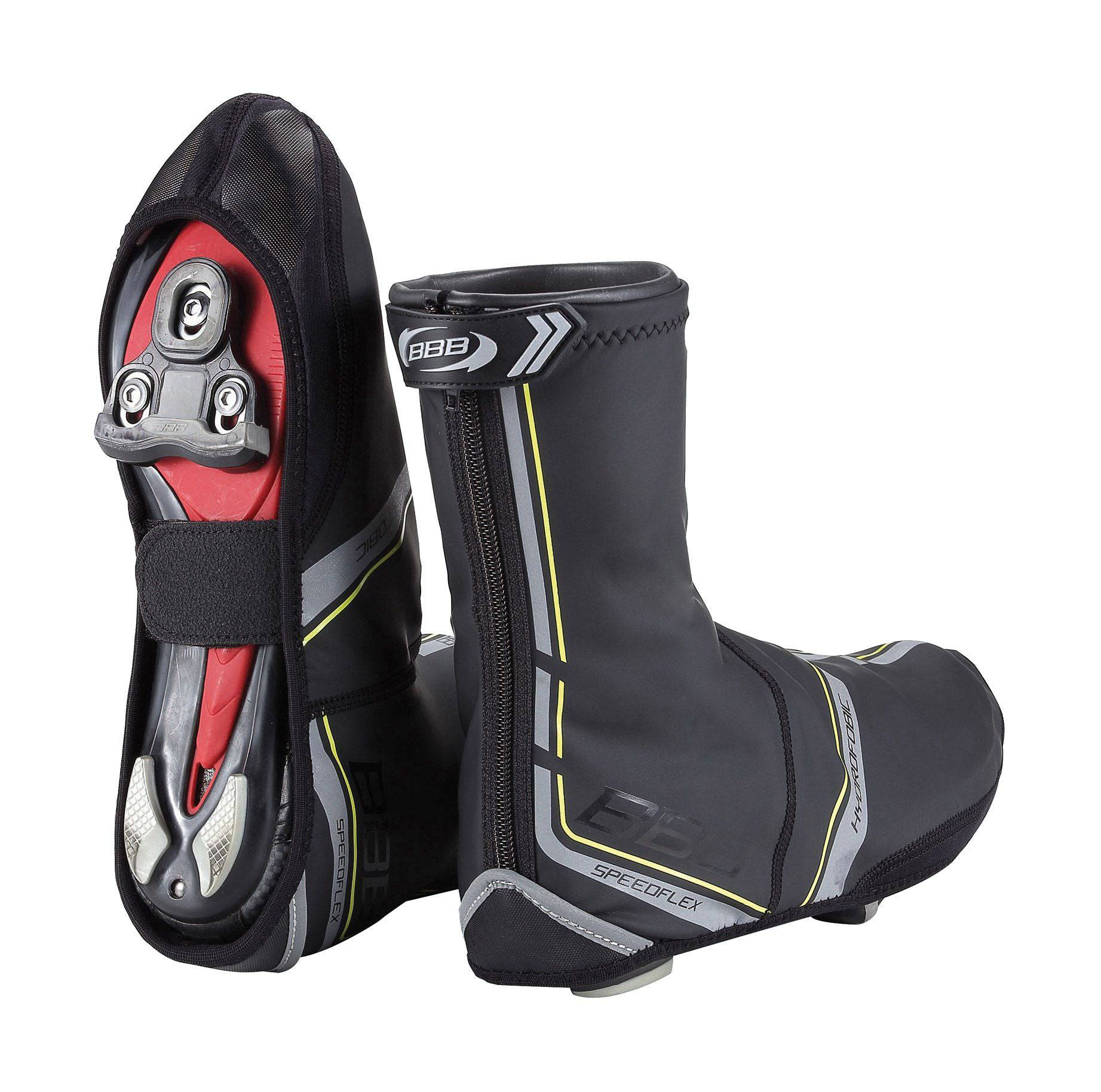 Black BBB BWS-14 SpeedFlex waterproof shoe covers with Kevlar reinforcement for size 39-40, designed for outdoor protection.
