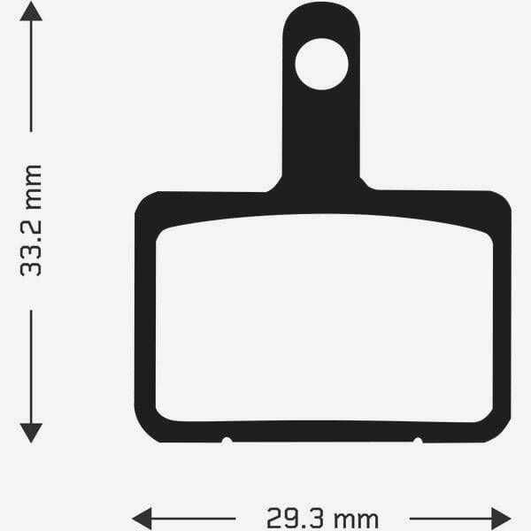 Aztec disc brake pads for Shimano Deore e-bike, durable high-performance components with detailed view of brake pad design.