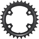Shimano GRX FC-RX600 11-speed gravel bike double chainring 46-30T component showing the crankset with chainrings.