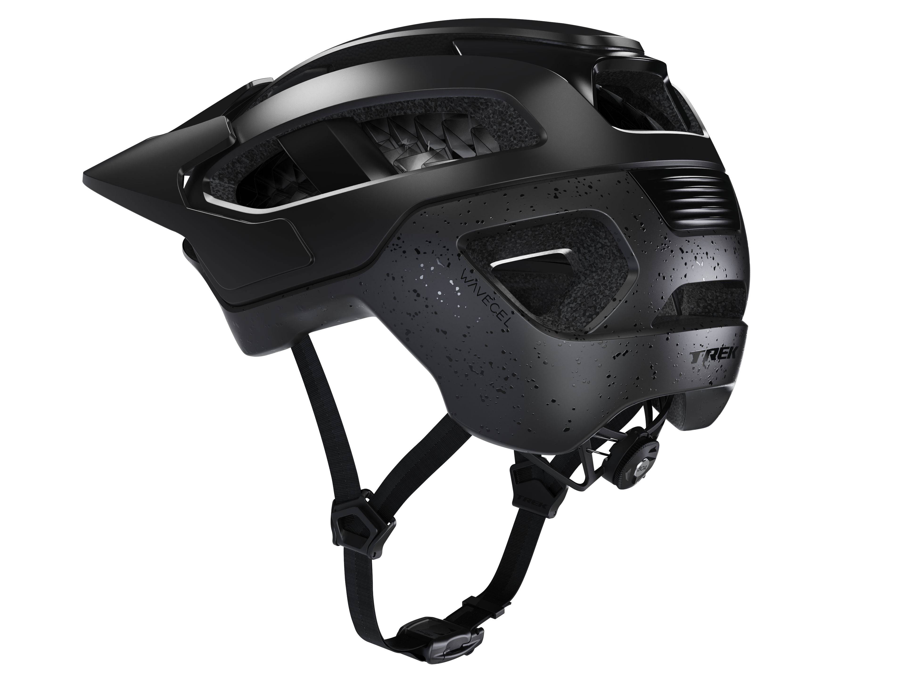 Trek Rally WaveCel mountain bike helmet with ventilation and advanced impact protection, shown from the front view.