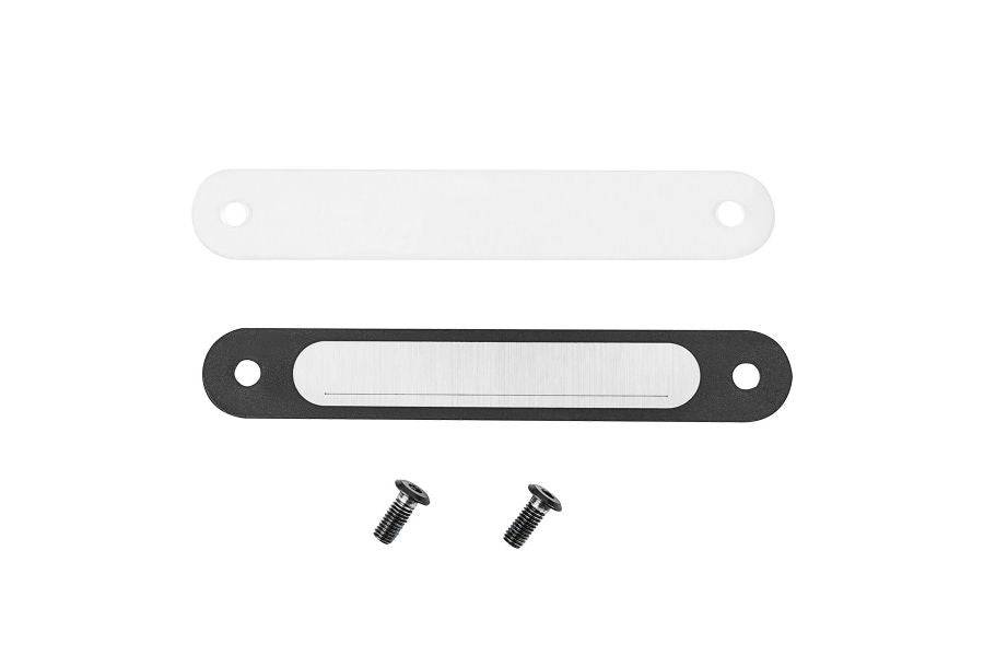 Topeak Spare Pakgo X nameplate replacement with hardware for black bike case accessory.