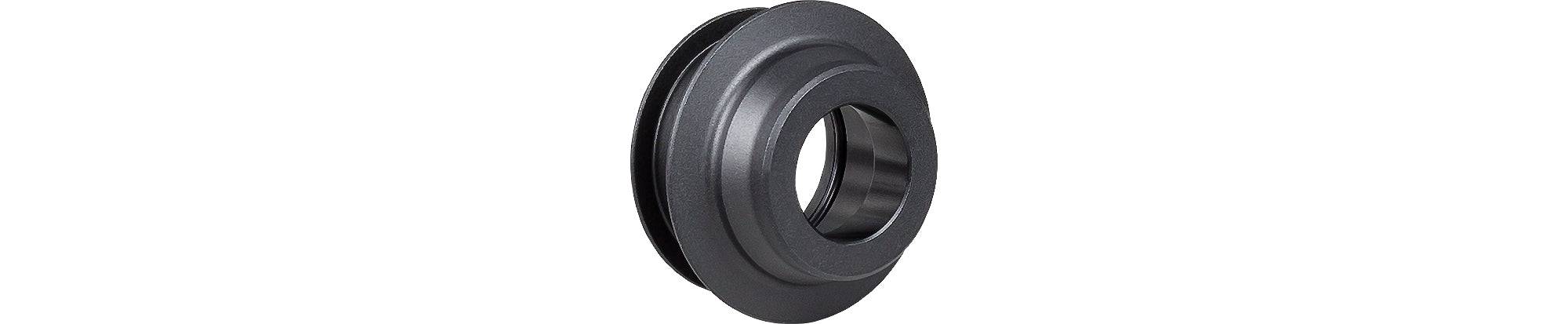 Bontrager DT240 12mm drive side axle end cap in black for 100mm old front hub replacement, component for bike wheels.