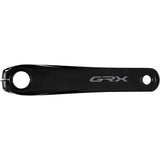 Shimano GRX FC-RX600 left hand crank arm for gravel bike replacement, showing the black crank arm with Shimano branding.