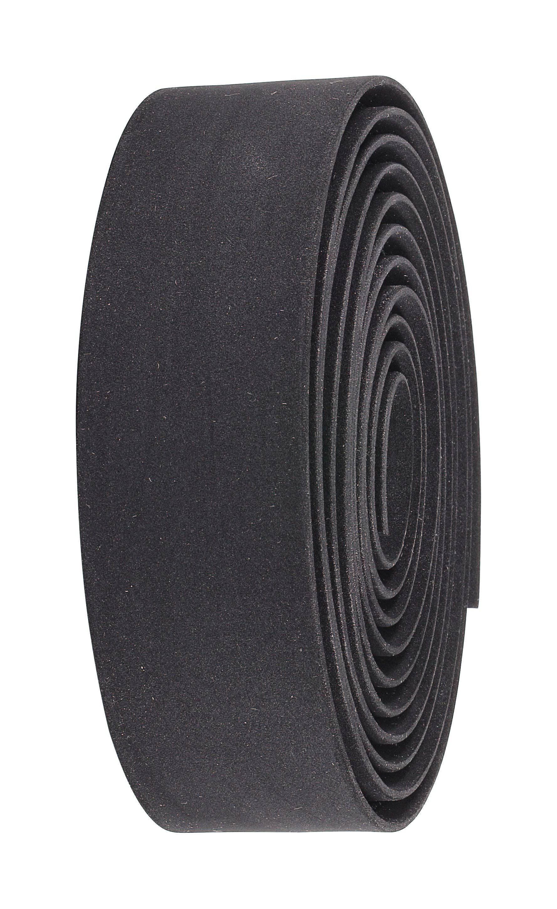 Black BBB BHT-05 RaceRibbon Gel Bar Tape with synthetic cork handlebar grip for cycling bikes.