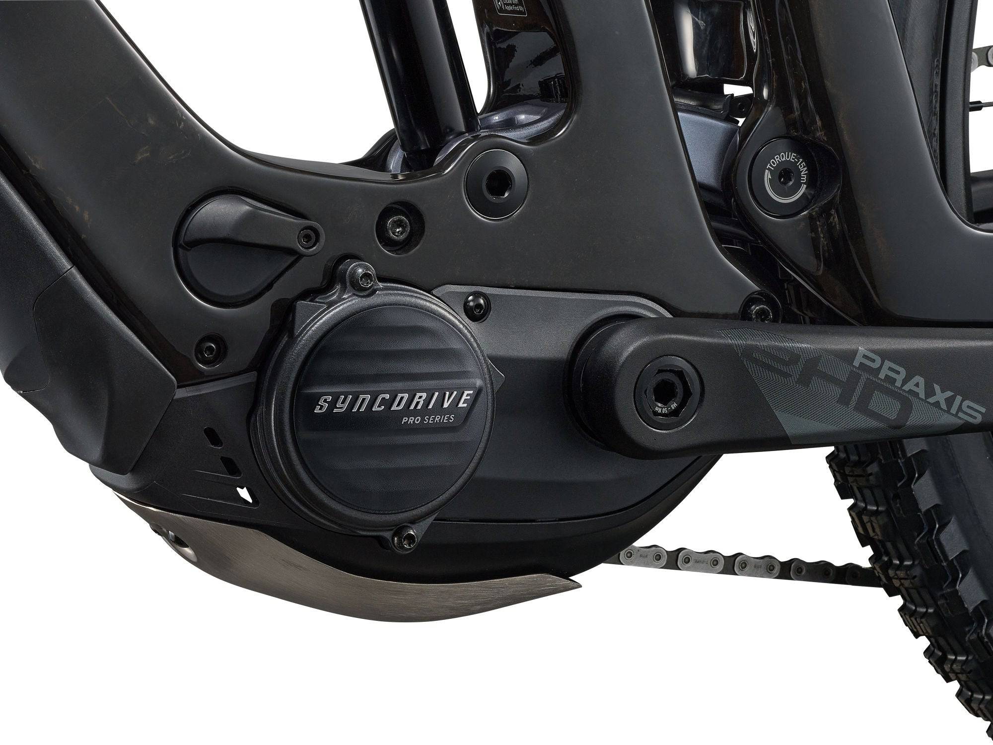 Giant Reign Advanced E+ 1 2026 electric mountain bike with SyncDrive Pro 3 motor and Maestro suspension in a rugged outdoor setting.