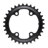 MicroSHIFT Sword 80 BCD road cycling chainring, black component for bike drivetrain, with visible teeth and mounting holes.