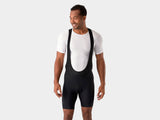 Trek Solstice unisex cycling bib shorts made of eco-friendly fabric, featuring a snug fit and padded chamois for comfortable riding.