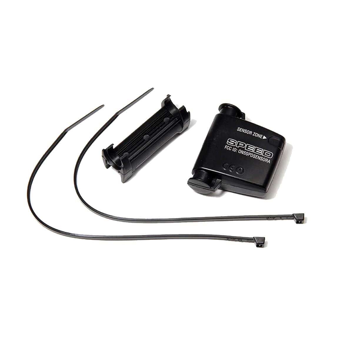 CatEye Strada Wireless Cycle Computer sensor with adjustable mount bracket, designed for accurate bike data tracking.