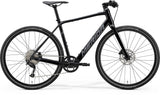 Merida eSpeeder 200 e-hybrid bike with integrated Mahle motor and 250Wh battery, showing the sleek frame and electric motor system.