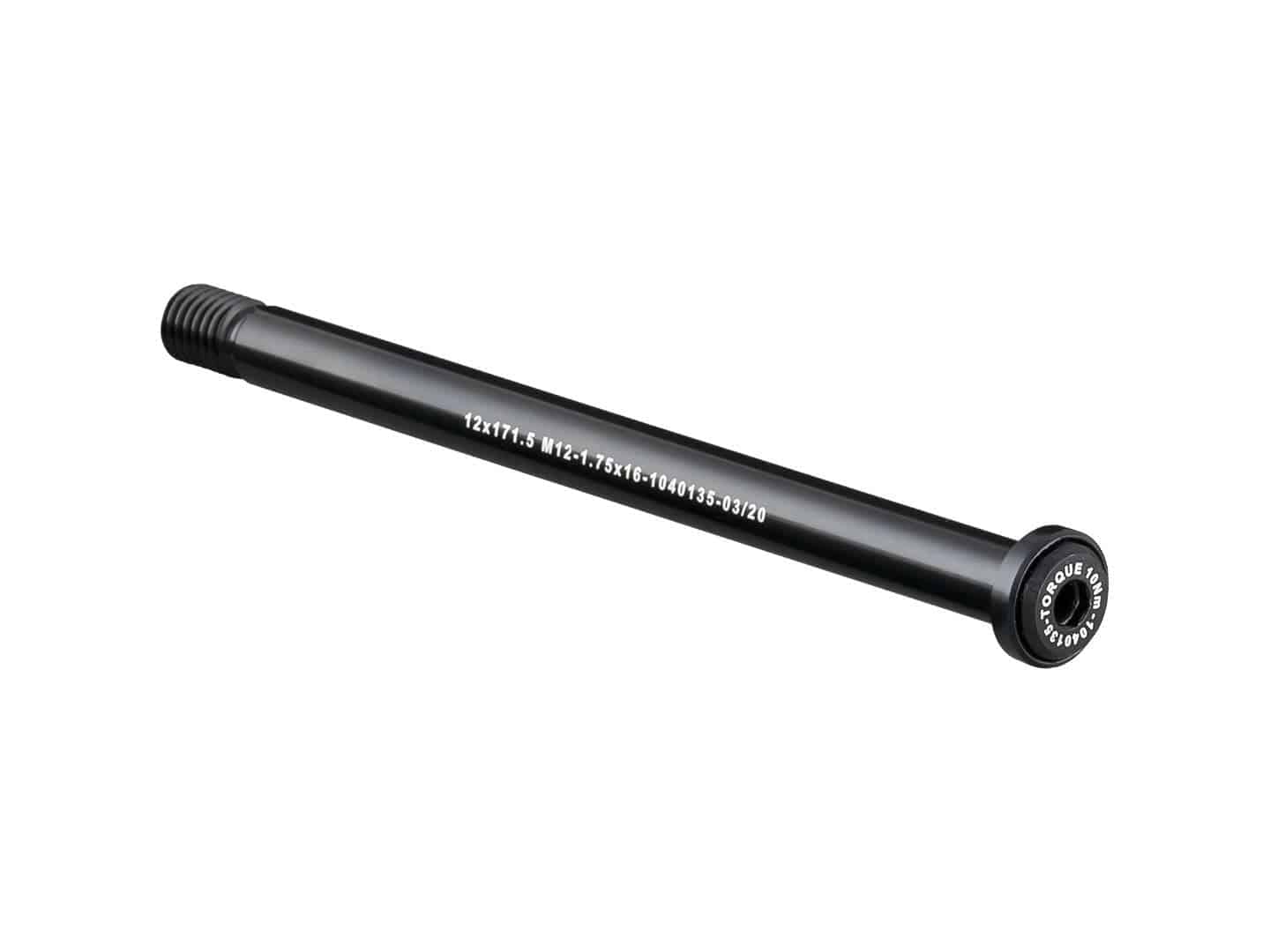 Black Bontrager Switch Lever rear thru-axle, 171.5mm length, for bike rear wheel components.