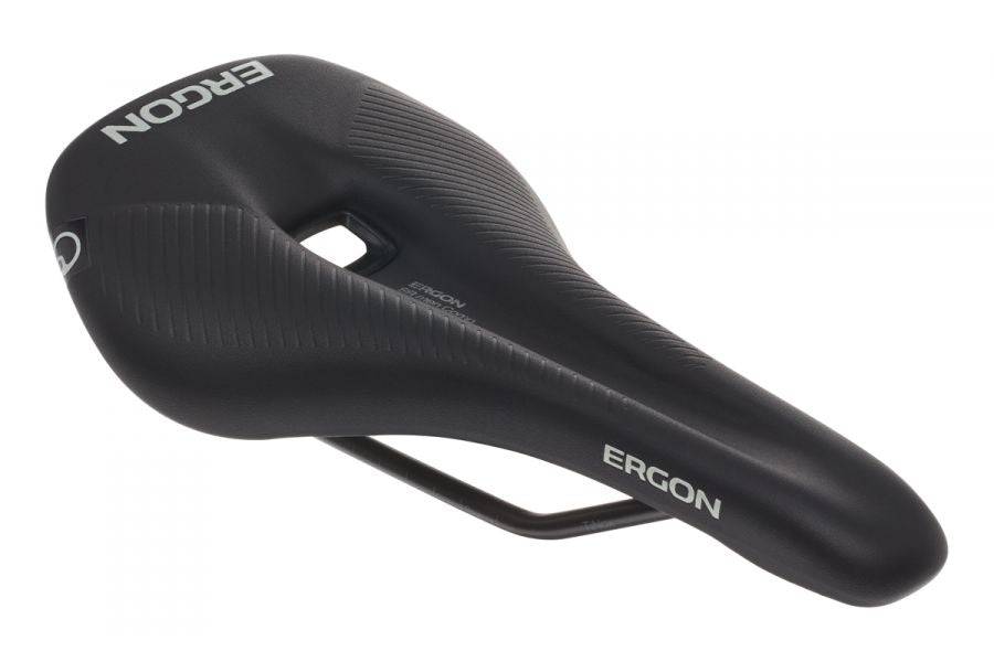 Ergon SR Road Comp men's saddle with pressure relief cut-out, ergonomic design for comfort on road biking.