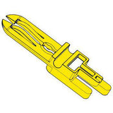Campagnolo disc brake pad transportation block for spare components, showing the compact, lightweight accessory for bike maintenance.