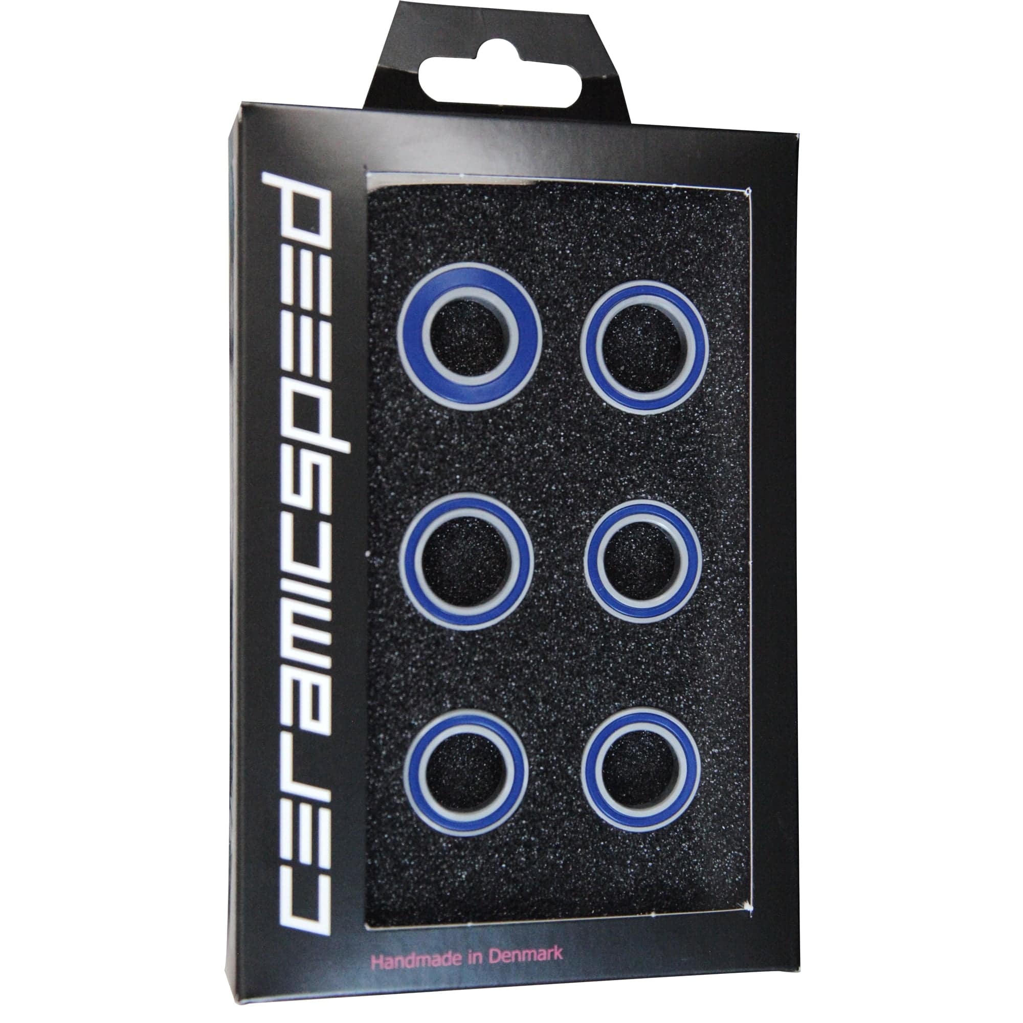 Pair of black Trek CeramicSpeed Bontrager Aeolus standard hub kits for Trek wheelsets, showcasing the sleek components.