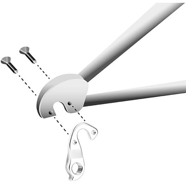 M Part gear hanger cube for bike frames, durable component for gear alignment and protection against damage.