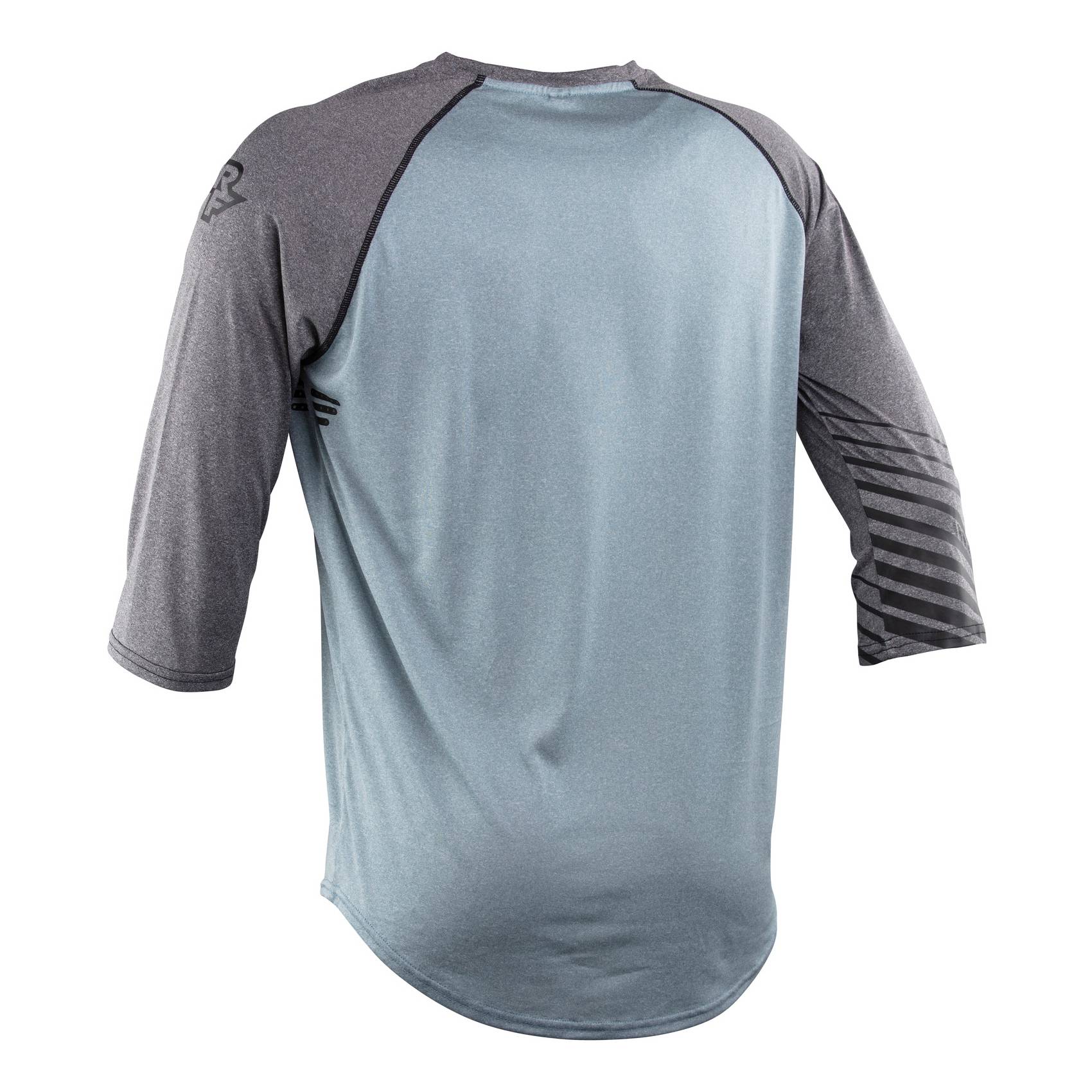 Race Face Stage ¾ MTB jersey with breathable venting and goggle wipe, designed for unisex mountain biking clothing.