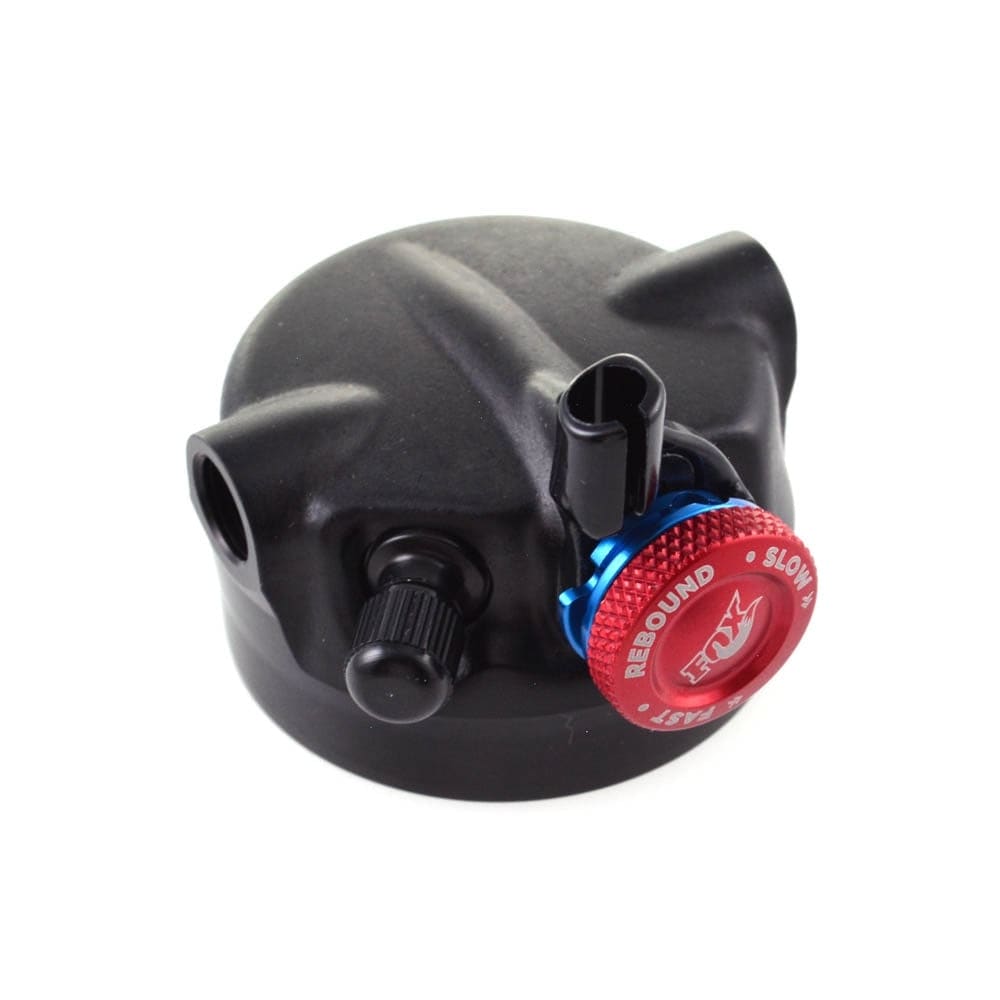 Fox Shock Float DPS remote up trunnion LV eyelet assembly, 2017 replacement component for Fox shock absorbers.