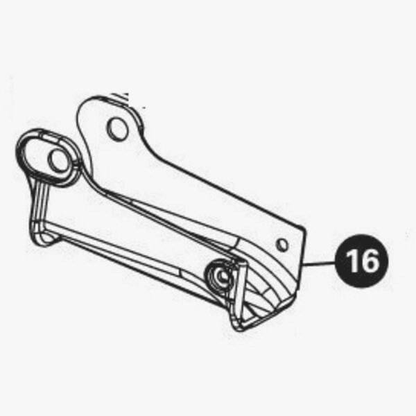 Park Tool saddle cradle replacement for 100-3D, 5D, and 25D professional workshop clamps, shown on a workbench.