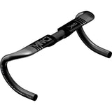 Deda Vinci DCR road handlebar with internal cable routing and aerodynamic design, showcasing sleek black component for cycling.