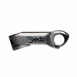 Deda Vinci DCR stem with integrated cable routing for 1 1/8" and 1 1/4" steerers, showing sleek black finish and mounting hardware.