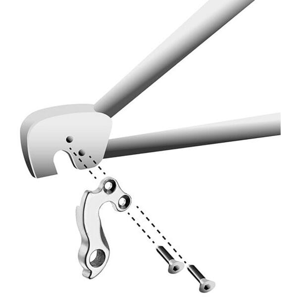 Durable M Part gear hanger for bikes, replacement component suitable for various bike brands, shown in black finish.