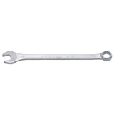 UNIOR long combination wrench, durable professional workshop tool, showing a shiny metal wrench with open and box ends.