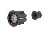 Bontrager Ratchet EXP Campagnolo N3W freehub in black with 142mm OLD, compatible with cassette, cycling hub component.