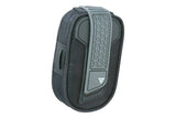 Topeak Tri-Backup tube bag in black for 700x25c inner tube with Tri-BackUp Pro mount, mounted on bicycle frame.