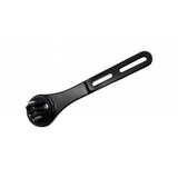 Moon Sport M-06 black integrated bar stem mount for Garmin, Wahoo, and GoPro devices, shown attached to a bike handlebar.