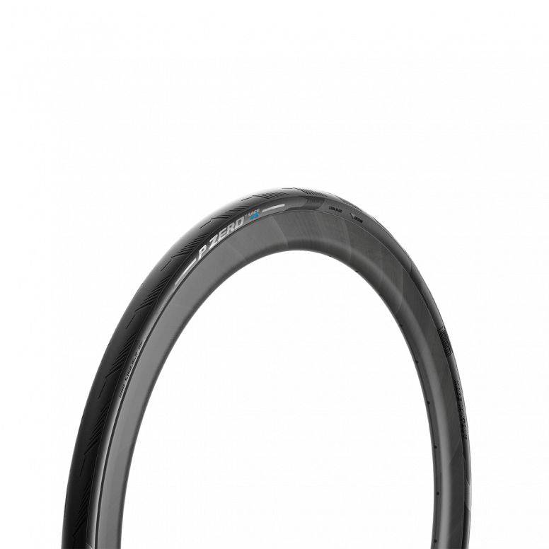 Pirelli P Zero Race 4S all-season high-performance cycling tires mounted on a wheel, showcasing tread pattern and sidewall design.