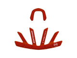 Bontrager Velocis MIPS helmet replacement fit pads in red, designed for comfortable helmet fit and compatibility with MIPS and non-MIPS helmets.