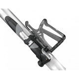 Topeak Mini Dual DX bike pump with gauge in black and silver, featuring Presta and Schrader valve compatibility