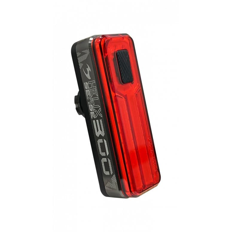 Moon Sport Helix Sense bike rear light in black with brake and auto brightness sensor, featuring 300 lumens illumination.