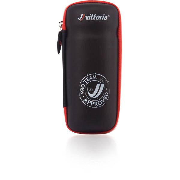 Vittoria Zip Case Italian Flag cycling accessory with water-resistant material and mesh pockets for storing small items.