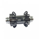 Crankbrothers Opium Grey front bike wheel hub showing the durable, sleek component designed for smooth riding.