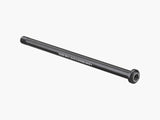 Bontrager Switch Lever Rear Thru-Axle 223mm black bike wheel skewer for bicycle components, shown in black finish.
