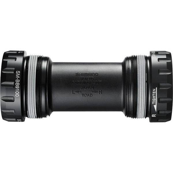 Shimano Dura-Ace BB-R9100 Hollowtech II bottom bracket bearing cups for FCR9100 crankset on a bike component.