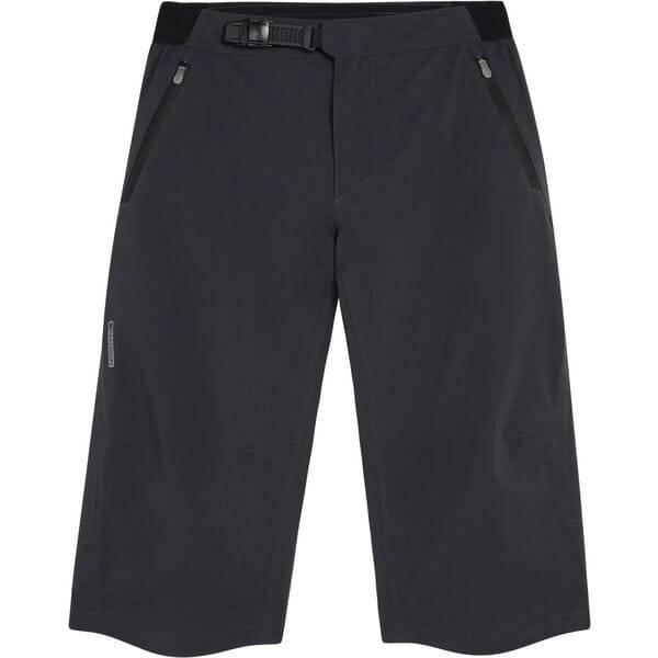 Madison DTE women's waterproof cycling shorts with 3-layer softshell fabric and taped seams for outdoor riding.