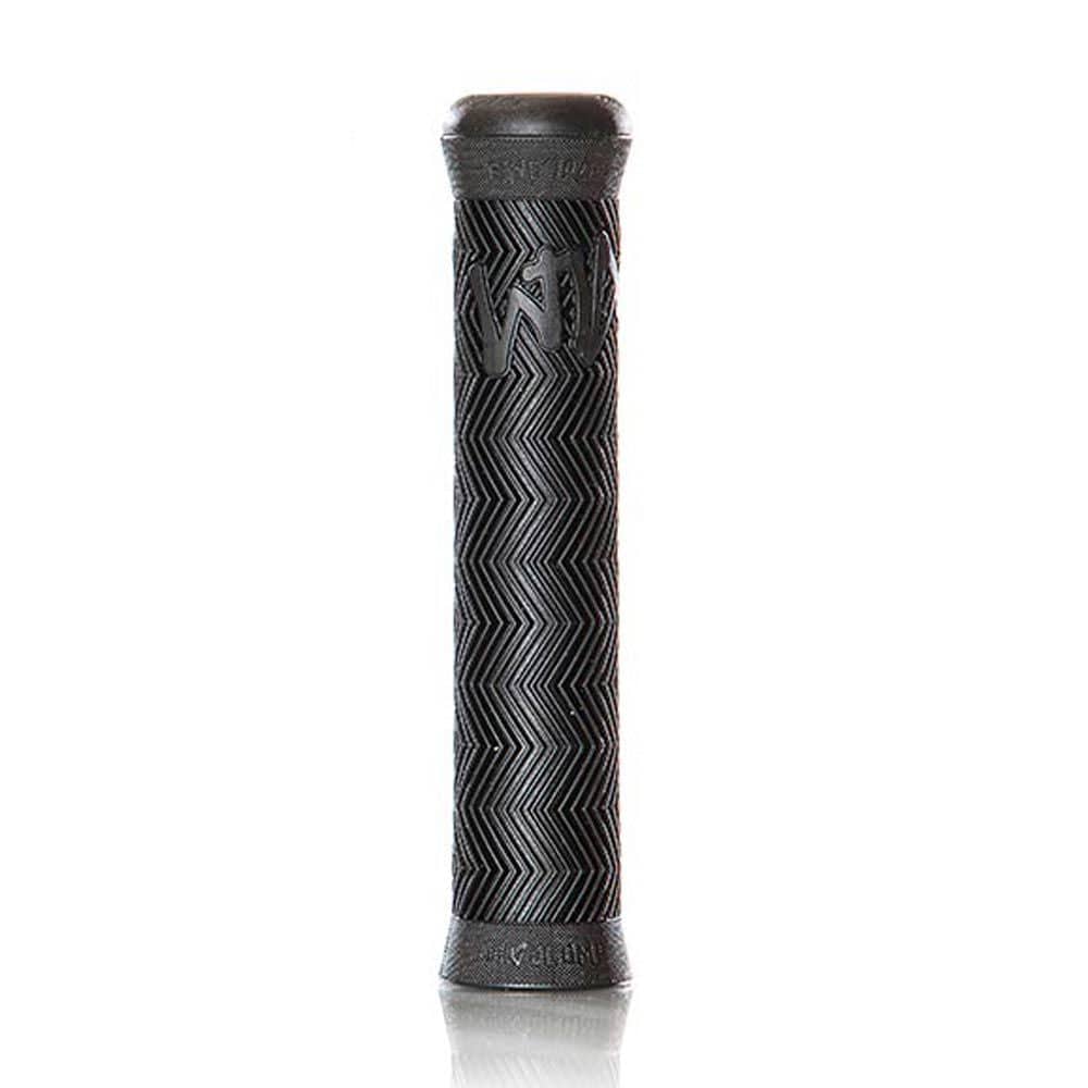 Volume BMX VLM flangeless handlebar grips, soft durable 28.7mm diameter for BMX bikes, shown installed on handlebars.