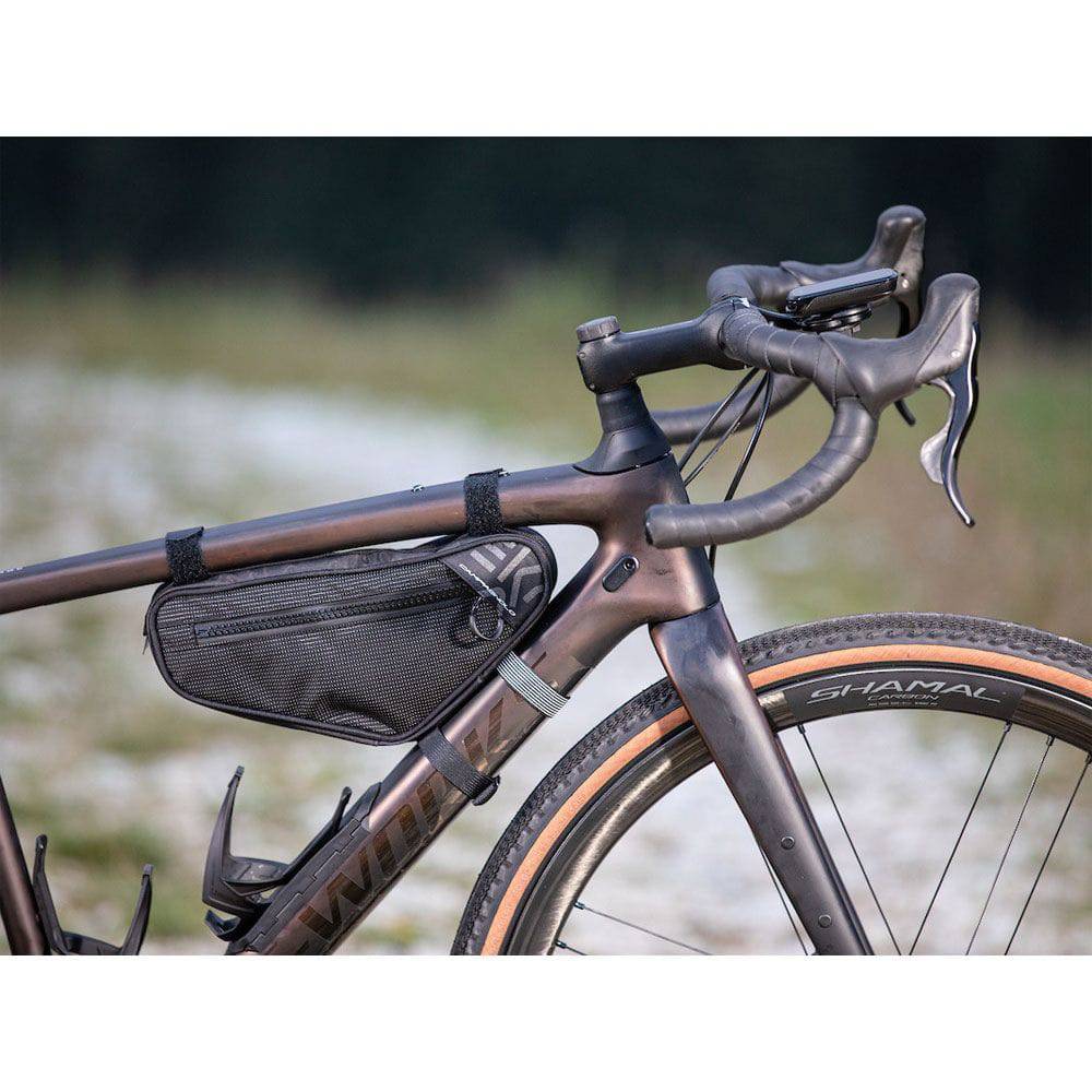Campagnolo EKAR Internode 2 gravel bike frame bag, waterproof accessories pouch attached to bike frame for gear storage.