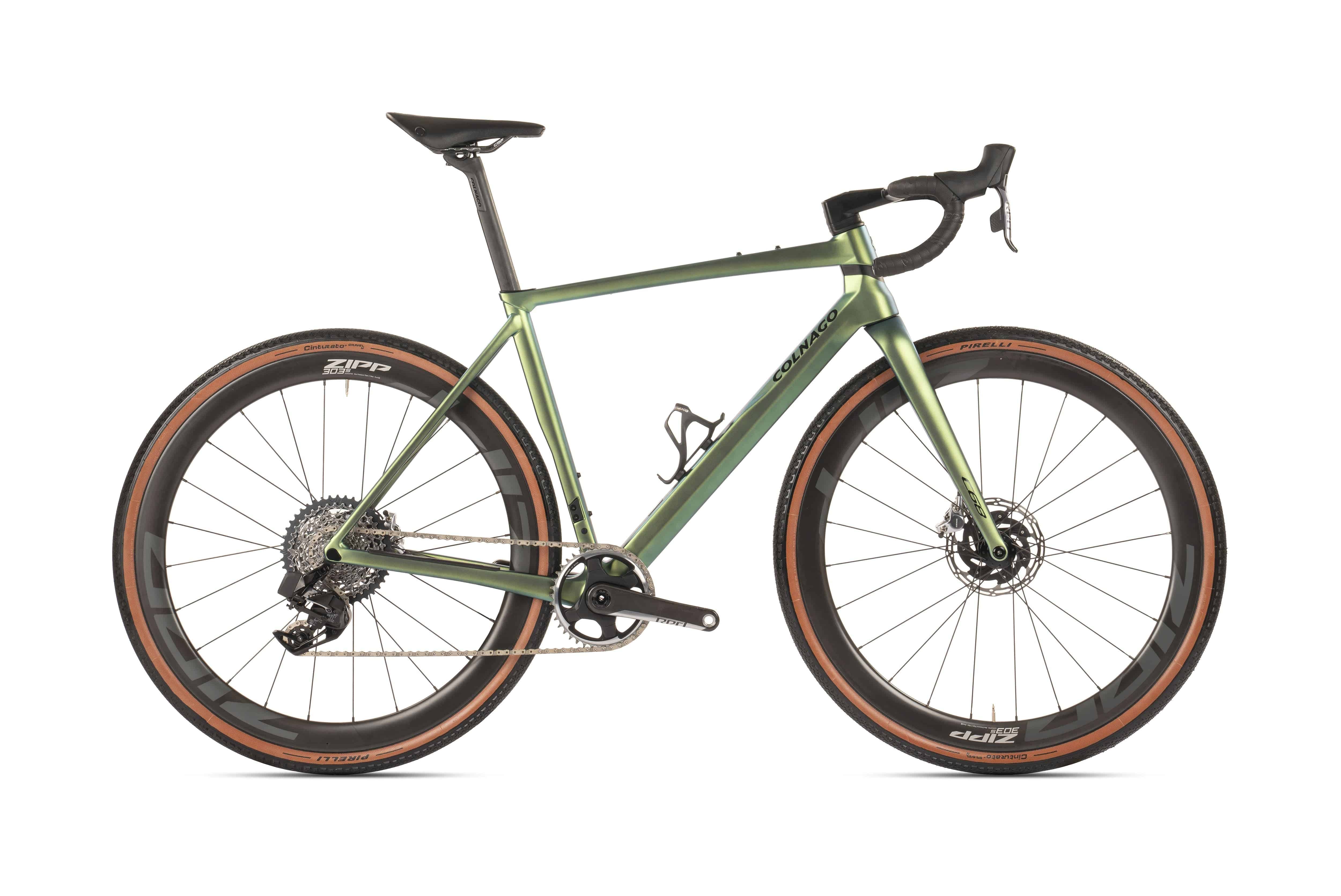 Colnago C68 Gravel 2025 carbon frame set for mixed terrain riding, showing lightweight construction and sleek design.