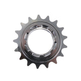 4-Jeri BMX freewheel with 16, 17, 18T gear sizes, compatible with 1/2 x 1/8" chain, shown on a bike component.