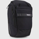 Thule Paramount Hybrid Pannier and backpack for urban commuting, showing versatile design and durable accessories.
