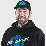 Park Tool HAT-11 adjustable snapback ball cap with embroidered logo, accessory hat featuring a classic design and adjustable fit.