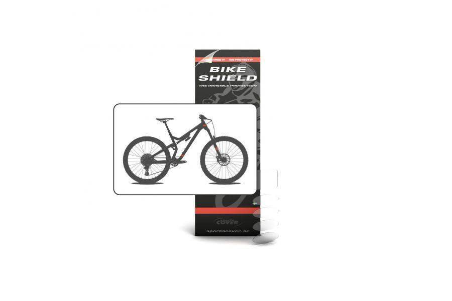 Bike Shield clear gloss cable shield kit for durable bike cable protection, showing the transparent protective cover on bike cables.