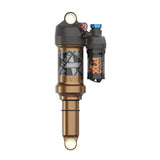 Fox Float X Factory rear shock with 2-position adjustable for trail bikes, showing the high-performance suspension component.