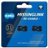 Kmc Missinglinks 11R Dlc Black 2 Pr (Re-Useable) Spares & Accessories | Swinnerton Cycles