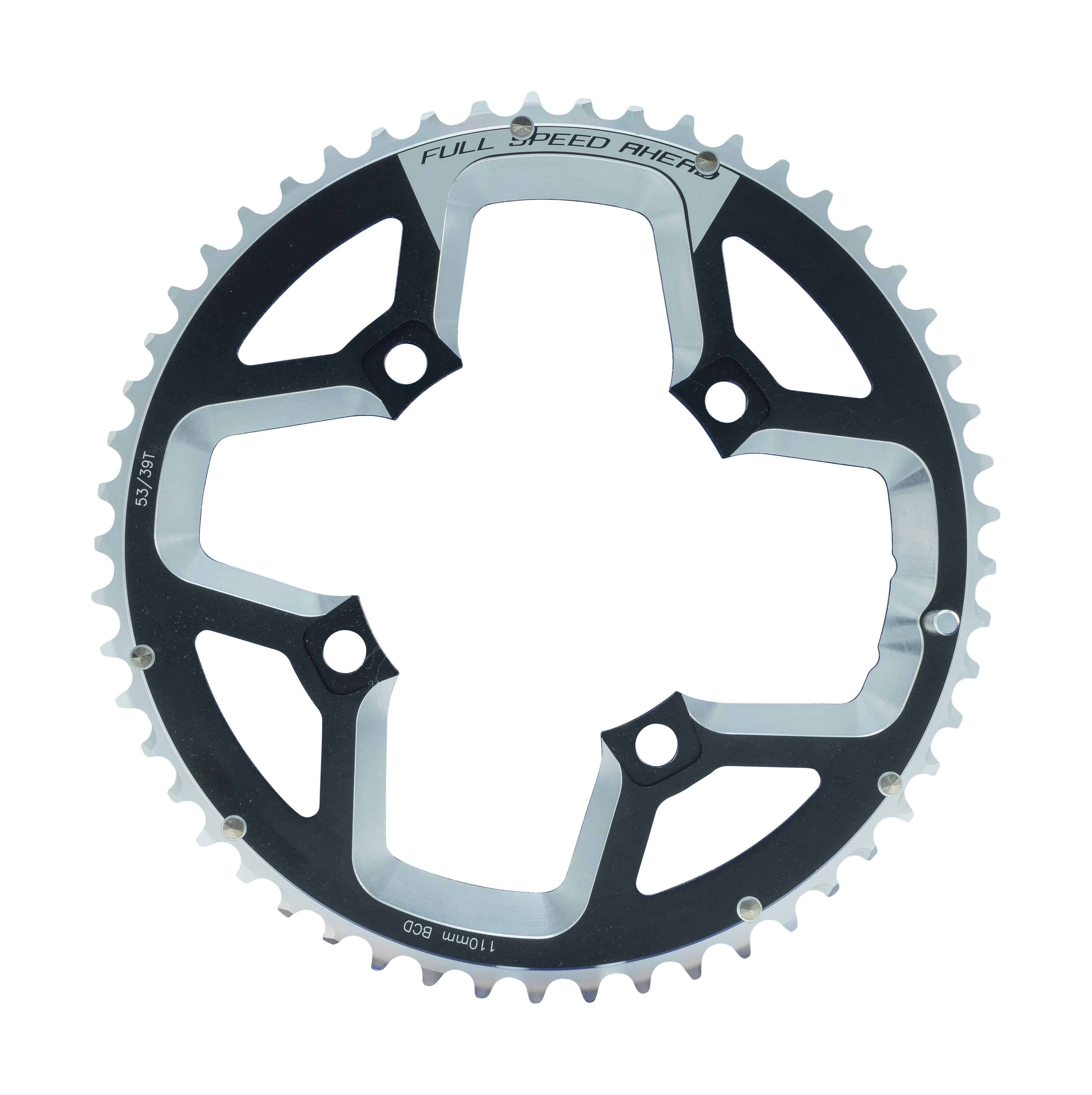 FSA Gossamer ABS road chainring 2x11, 110x50T, black CNC machined aluminum bike component for drivetrain upgrade